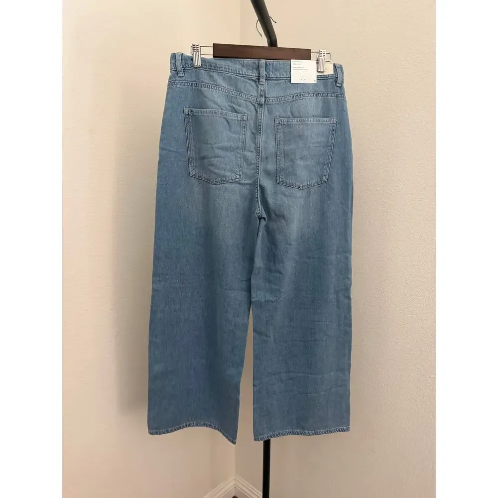 DL1961 Hepburn wide leg jeans river bank sz 30 $229 - Picture 5 of 6